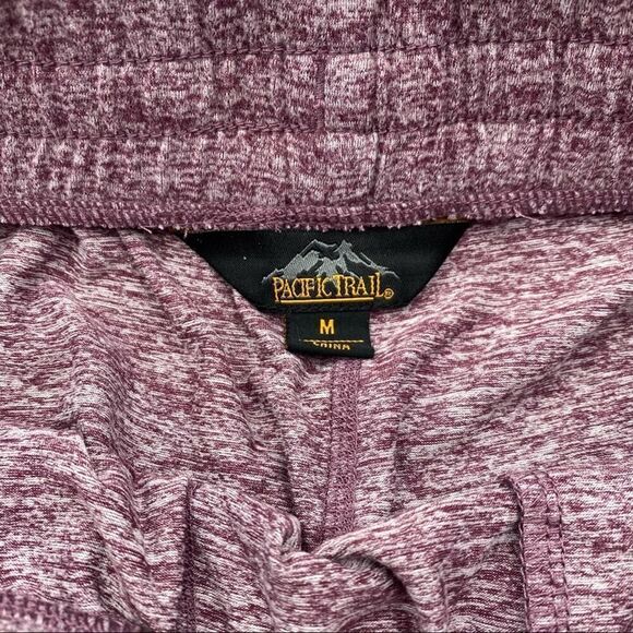 Pacific Trail Relaxed Athletic Shorts In Eggplant Heather Size Medium - Picture 6 of 9